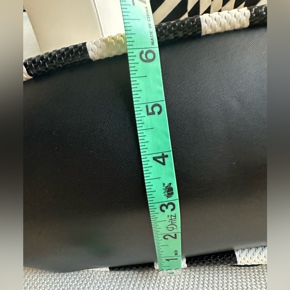 ZARA black & white striped woven tote bag NWT - Picture 10 of 10